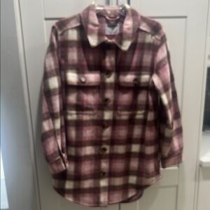 Old Navy pink and cream Plaid Jacket